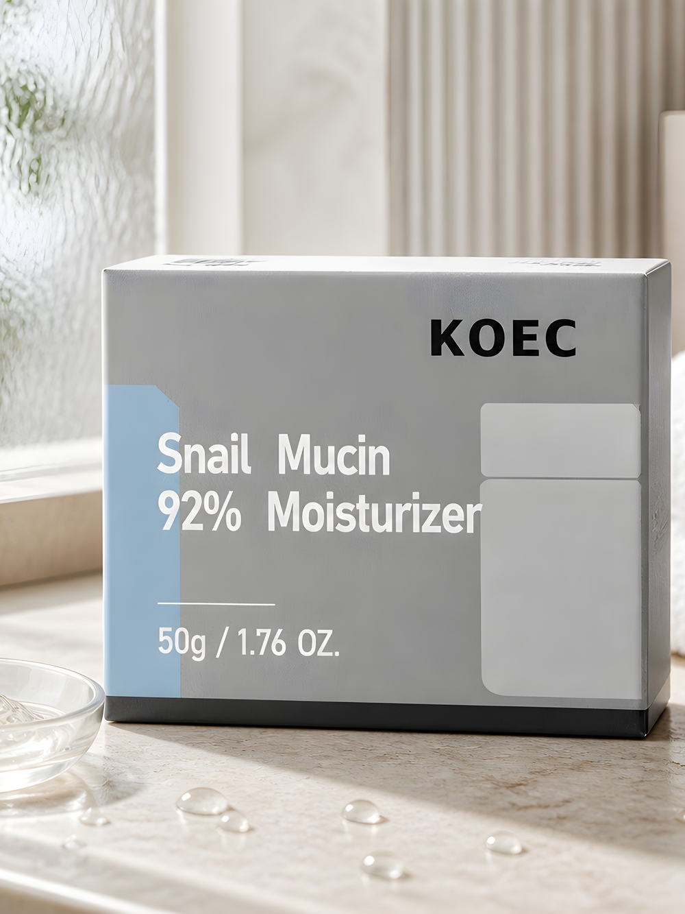 Snail Mucin 92% Moisturizer - Gray & Light Blue